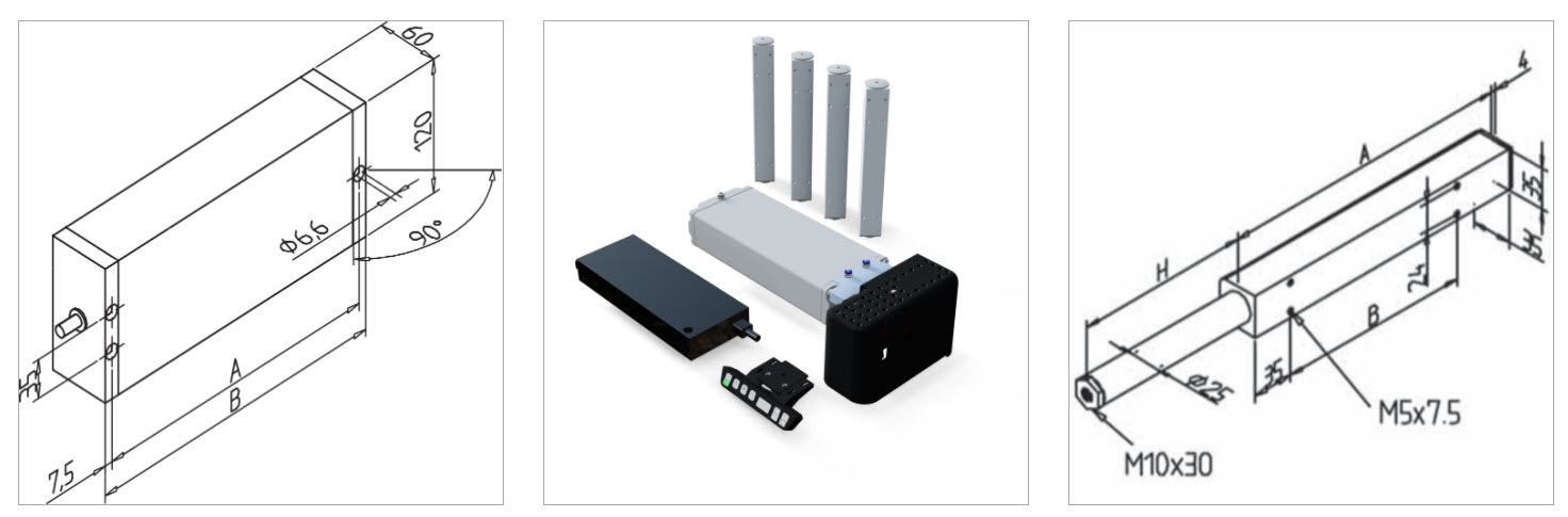 gr hydraulic LA 150W 4 elec. μεσα