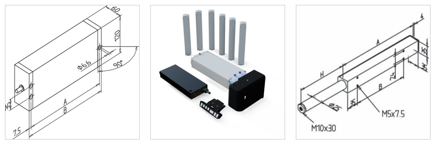 gr hydraulic LA 150W 6 elec. mesa