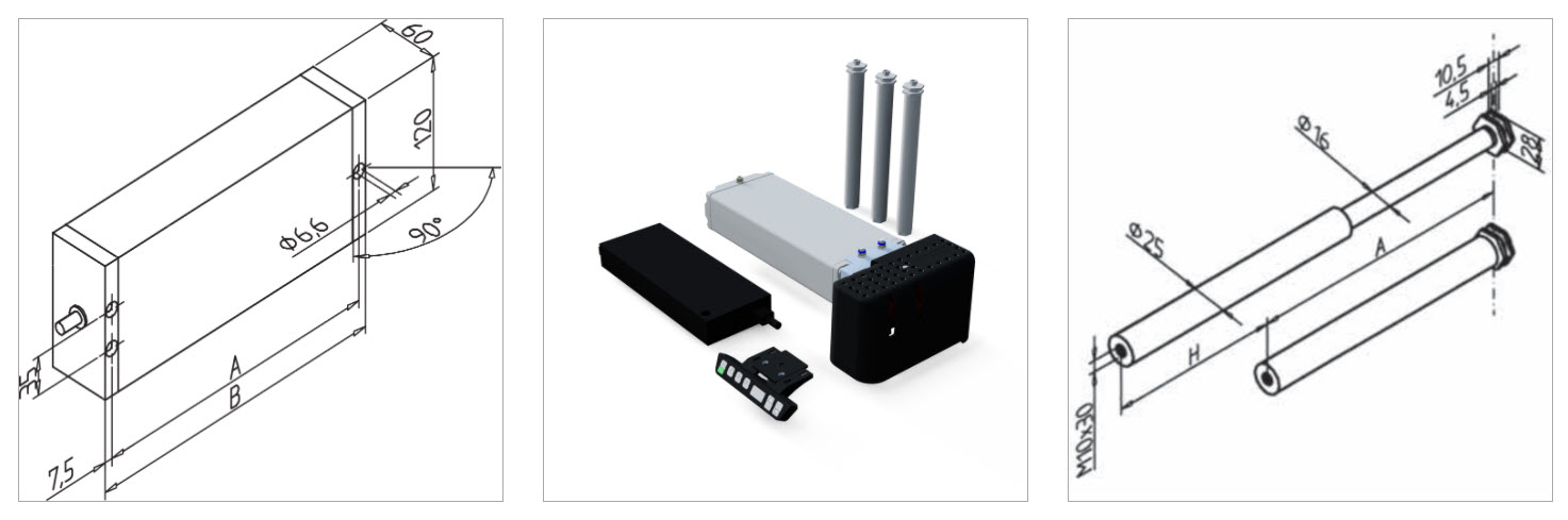 gr hydralic system LB 150W 3 electric μεσα