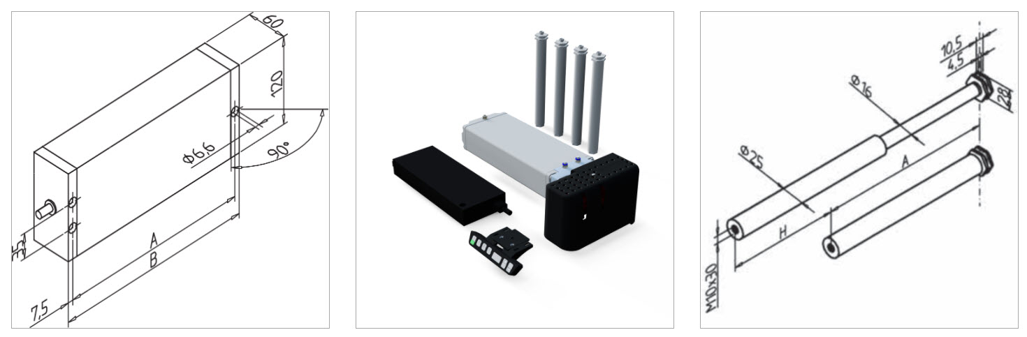 gr hydralic system LB 150W 4 electric μεσα