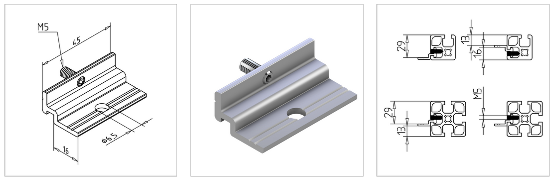 mounting base F pivoted mesa