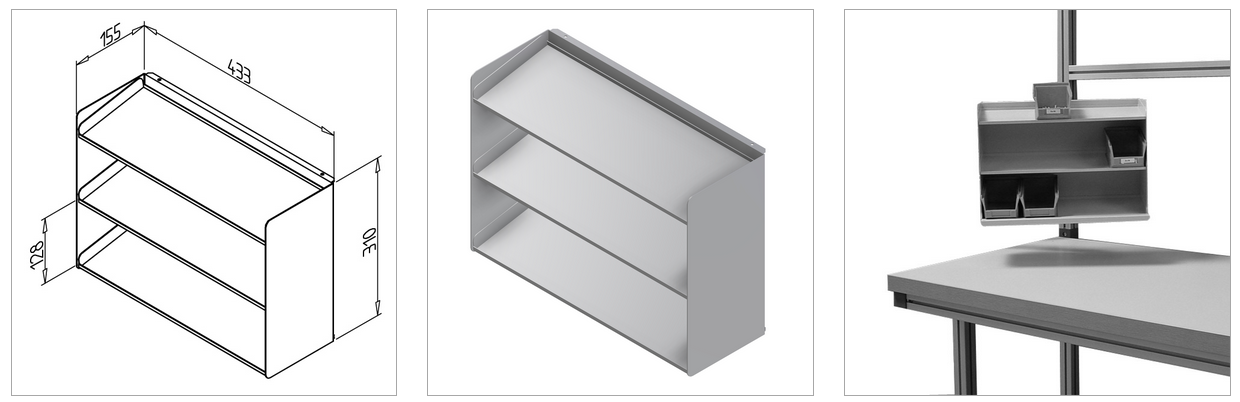 storage box shelf mesa