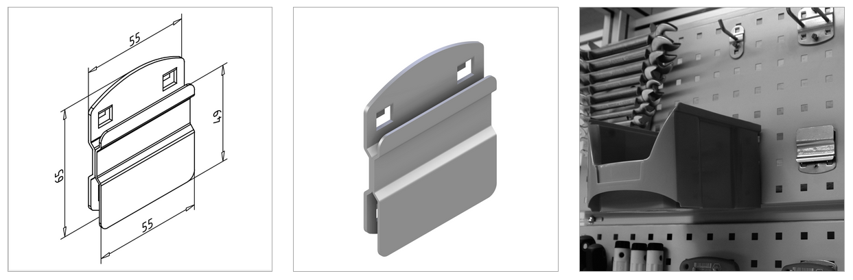 display case holder single mesa