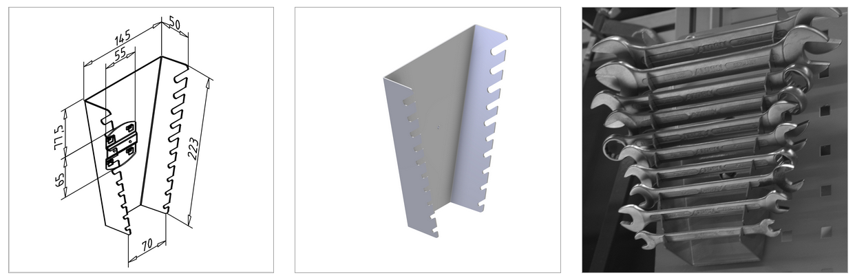 vertical spanner holder mesa