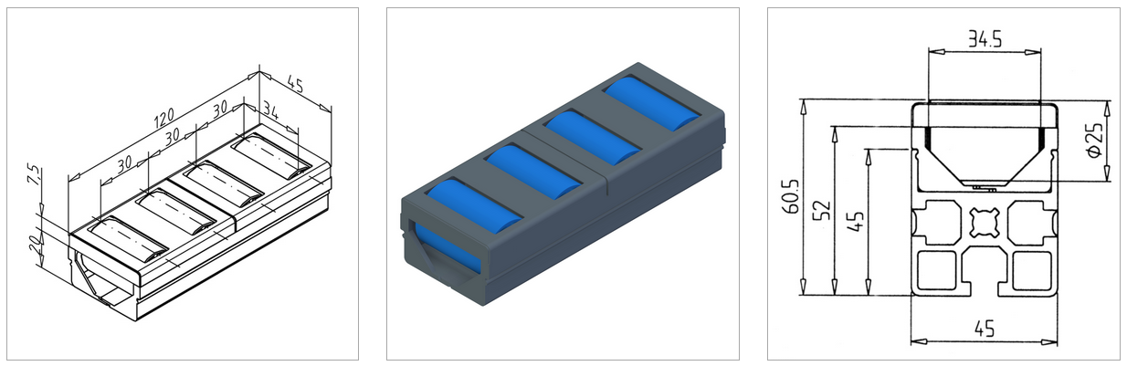 roller carrier 45x45R with cover mesa