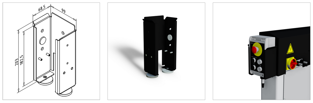 control panel holder magnetically mesa